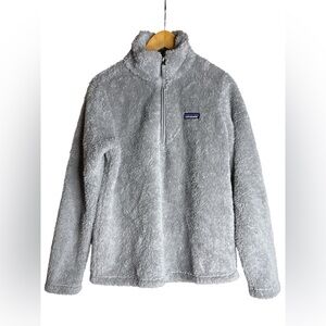 Patagonia Womens Medium Gray Fleece 1/4 Zip Pullover Recycled Polyester Jacket